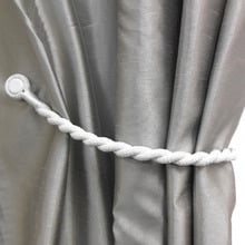 Weaved Cotton-Blend Magnetic Curtain Tieback